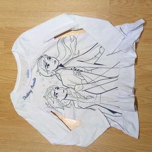 Justice x Frozen Girl's White Top